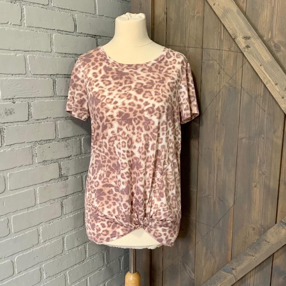 TBH pink leopard print T-shirt